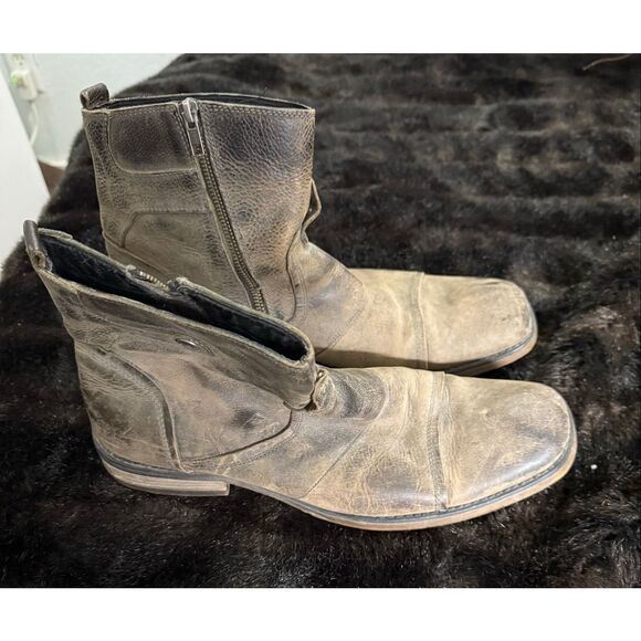 BED STU Burst Mens Distressed Side Zip Rustic Boots Sz 10 - Picture 1 of 5